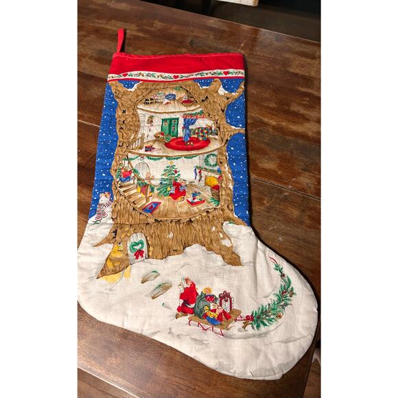 Vintage Handcrafted XL Christmas Stocking - Picture 2 of 5